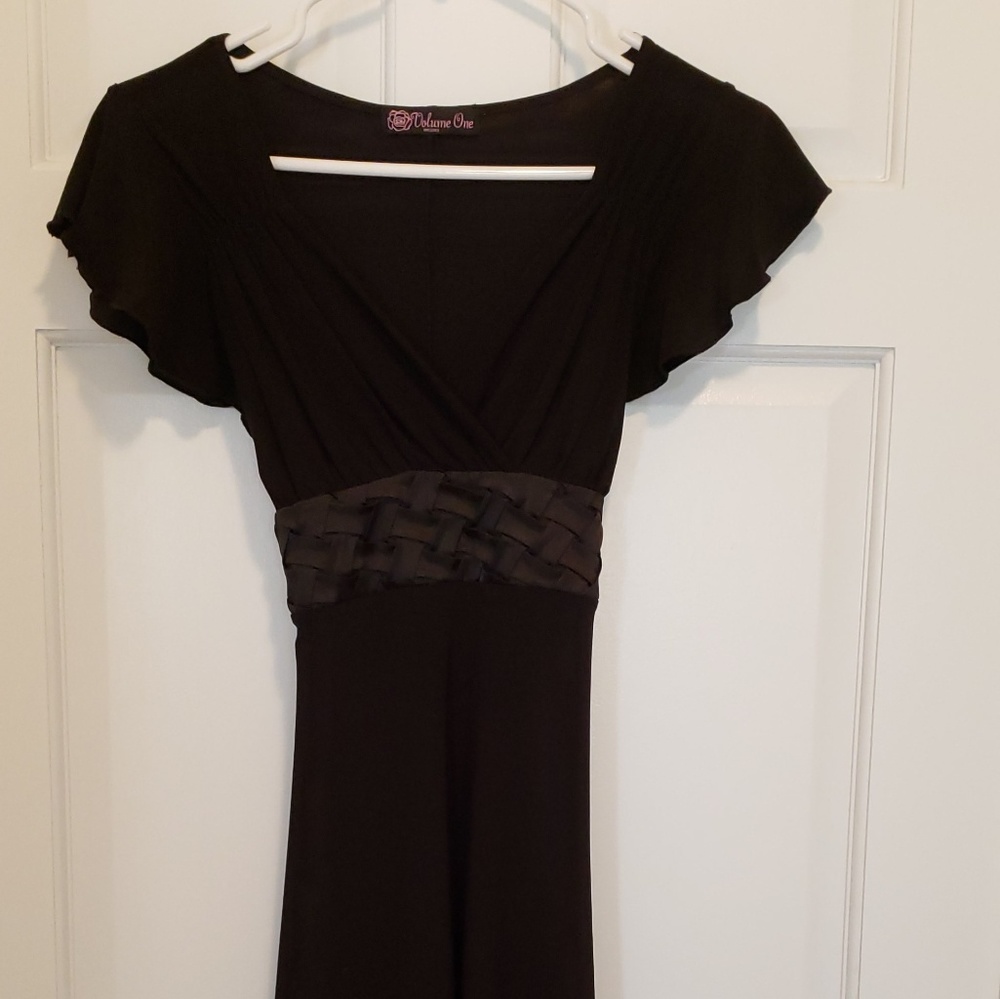 Pretty Black Dress with handkerchief bottom.